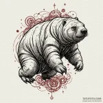 Tardigrade (water bear), tattoo line art, sty… — эскиз тату (№1750531590_1, 21.06.2025 18:46) — Tatufoto.com