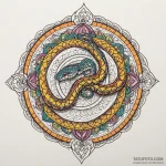 Viper snake, coiled and ready to strike, tatt… — эскиз тату (№1750532405_0, 21.06.2025 19:00) — Tatufoto.com