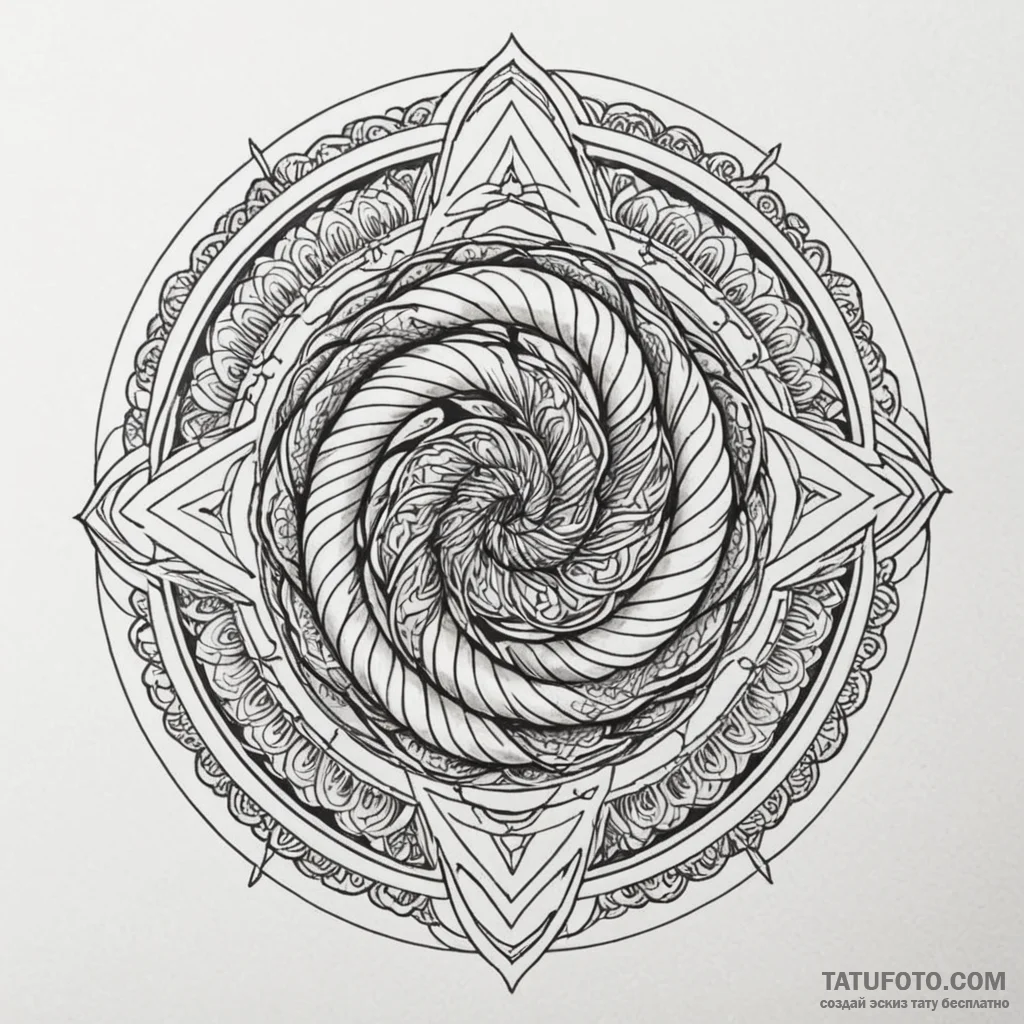 Viper snake, coiled and ready to strike, tatt... - эскиз тату (№1750532405_1, 21.06.2025 19:00) — Tatufoto.com
