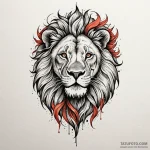 Lion mane of spectral fire, tattoo line art,… — эскиз тату (№1750532575_0, 21.06.2025 19:02) — Tatufoto.com