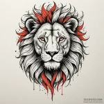 Lion mane of spectral fire, tattoo line art,… — эскиз тату (№1750532575_1, 21.06.2025 19:02) — Tatufoto.com