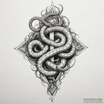 Jagged serpent through spectral rift, tattoo… — эскиз тату (№1750532663_0, 21.06.2025 19:04) — Tatufoto.com