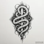 Jagged serpent through spectral rift, tattoo… — эскиз тату (№1750532663_1, 21.06.2025 19:04) — Tatufoto.com