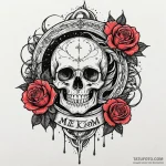 Etched blade between twin moons, ink illustra… — эскиз тату (№1750533346_1, 21.06.2025 19:15) — Tatufoto.com