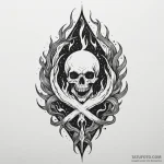 Jade relic devouring celestial flame, tattoo… — эскиз тату (№1750533431_0, 21.06.2025 19:17) — Tatufoto.com
