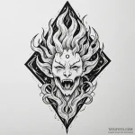 Jade relic devouring celestial flame, tattoo… — эскиз тату (№1750533431_1, 21.06.2025 19:17) — Tatufoto.com