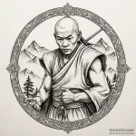 Yamabushi (japanese mountain ascetic warrior… — эскиз тату (№1750534381_1, 21.06.2025 19:33) — Tatufoto.com