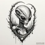 Alien landscape, artistic tattoo sketch, uniq… — эскиз тату (№1750534470_0, 21.06.2025 19:34) — Tatufoto.com