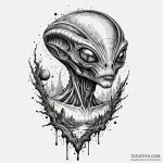 Alien landscape, artistic tattoo sketch, uniq… — эскиз тату (№1750534470_1, 21.06.2025 19:34) — Tatufoto.com
