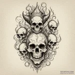 Jester juggling flaming skulls, artistic tatt… — эскиз тату (№1750536020_1, 21.06.2025 20:00) — Tatufoto.com