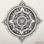 A classic birdbath, refreshing,, ink illustra… — эскиз тату (№1750536190_0, 21.06.2025 20:03) — Tatufoto.com