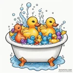 A whimsical bubble bath with rubber duckies,… — эскиз тату (№1750536280_0, 21.06.2025 20:04) — Tatufoto.com