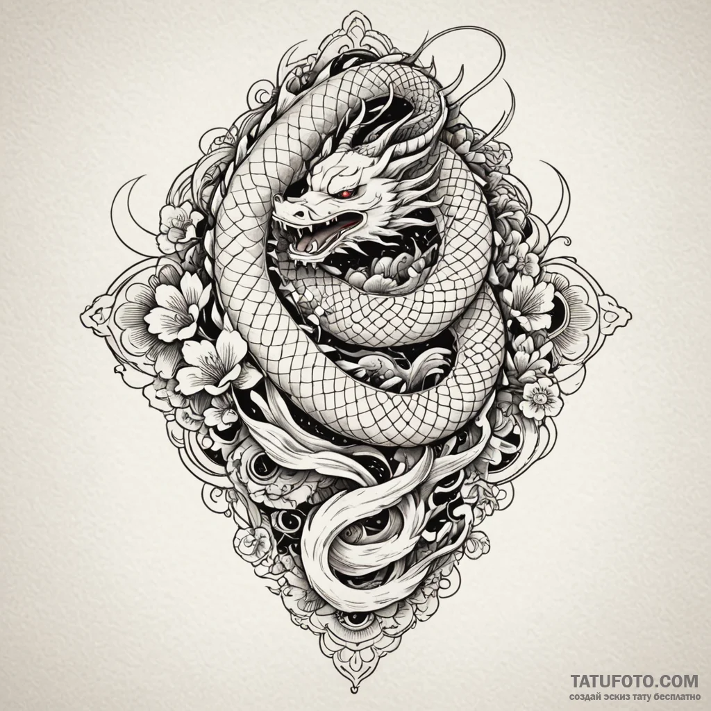 Xenolith staff crowned with stars, tattoo dra... - эскиз тату (№1750537887_1, 21.06.2025 20:31) — Tatufoto.com