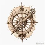 Sextant, concept art for tattoo, minimalist a… — эскиз тату (№1750538740_0, 21.06.2025 20:45) — Tatufoto.com