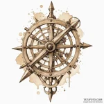 Sextant, concept art for tattoo, minimalist a… — эскиз тату (№1750538740_1, 21.06.2025 20:45) — Tatufoto.com