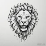 Ashen lion roaring through fog, tattoo drawin… — эскиз тату (№1750538910_1, 21.06.2025 20:48) — Tatufoto.com