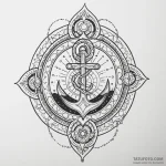Astral anchor sinking in galaxy sea, tattoo f… — эскиз тату (№1750538997_0, 21.06.2025 20:49) — Tatufoto.com