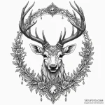 Bone stag crowned with crystals, concept art… — эскиз тату (№1750541652_0, 21.06.2025 21:34) — Tatufoto.com