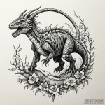 Paleontologist uncovering a robotic dinosaur… — эскиз тату (№1750542249_0, 21.06.2025 21:44) — Tatufoto.com