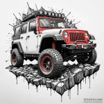 Jeep wrangler, modified for off-road, climbin… — эскиз тату (№1750542425_1, 21.06.2025 21:47) — Tatufoto.com
