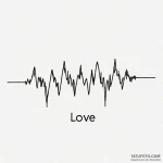 Audio waveform of a specific word (e.g., «lov… — эскиз тату (№1750543271_1, 21.06.2025 22:01) — Tatufoto.com