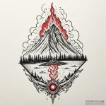 Volcano, dormant, symbolizing immense power h… — эскиз тату (№1750543533_0, 21.06.2025 22:05) — Tatufoto.com