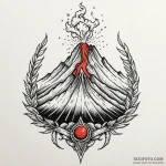 Volcano, dormant, symbolizing immense power h… — эскиз тату (№1750543533_1, 21.06.2025 22:05) — Tatufoto.com