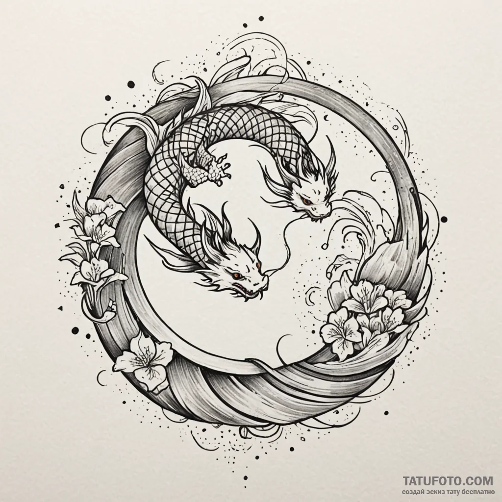 Quartz shell spiraling through stars, artisti... - эскиз тату (№1750544124_0, 21.06.2025 22:15) — Tatufoto.com