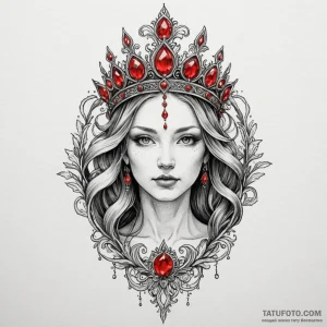 Unseen relic crowned in frost, artistic tatto... - эскиз тату (№1750545055_0, 21.06.2025 22:30) — Tatufoto.com