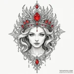 Unseen relic crowned in frost, artistic tatto… — эскиз тату (№1750545055_1, 21.06.2025 22:30) — Tatufoto.com