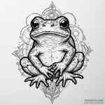 Toad with alchemical symbols on its back, art… — эскиз тату (№1750545141_0, 21.06.2025 22:32) — Tatufoto.com