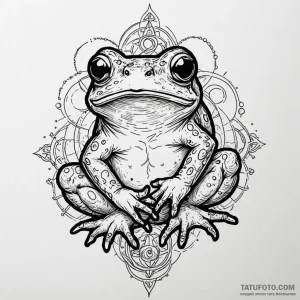 Toad with alchemical symbols on its back, art... - эскиз тату (№1750545141_0, 21.06.2025 22:32) — Tatufoto.com