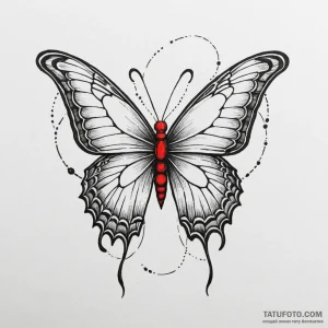 Arcane butterfly with eyes on wings, tattoo f... - эскиз тату (№1750545315_0, 21.06.2025 22:35) — Tatufoto.com