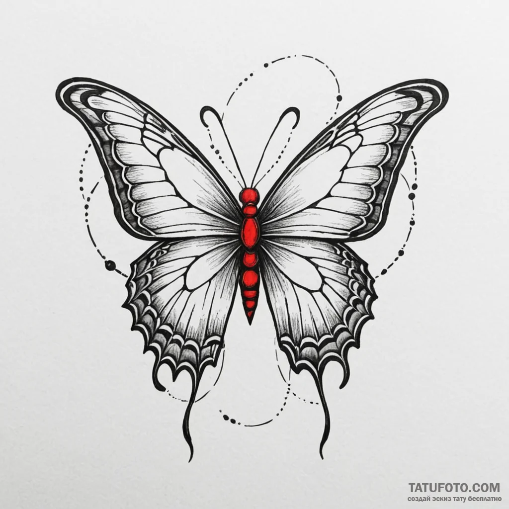 Arcane butterfly with eyes on wings, tattoo f... - эскиз тату (№1750545315_0, 21.06.2025 22:35) — Tatufoto.com