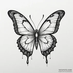 Arcane butterfly with eyes on wings, tattoo f... - эскиз тату (№1750545315_1, 21.06.2025 22:35) — Tatufoto.com