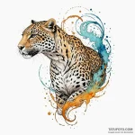 Leopard tail swirling with mist, concept art… — эскиз тату (№1750546949_0, 21.06.2025 23:02) — Tatufoto.com