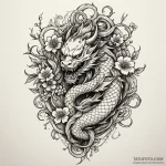 Blackthorn, artistic tattoo sketch, highly de… — эскиз тату (№1750550444_1, 22.06.2025 00:00) — Tatufoto.com