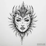 Lunar rays piercing shattered mask, tattoo fl… — эскиз тату (№1750551643_0, 22.06.2025 00:20) — Tatufoto.com