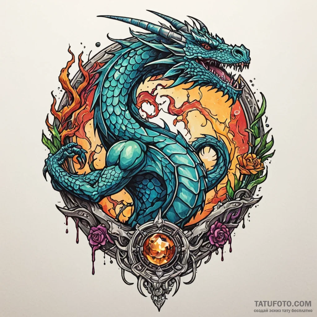 Dragon claw clutching shattered relic, concep... - эскиз тату (№1750552409_0, 22.06.2025 00:33) — Tatufoto.com