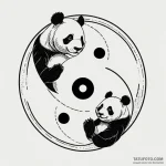 Panda bear balancing on a yin-yang symbol, ar… — эскиз тату (№1750552493_1, 22.06.2025 00:34) — Tatufoto.com
