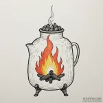 Calcifer from howl’s moving castle — эскиз тату (№1750553416_1, 22.06.2025 00:50) — Tatufoto.com
