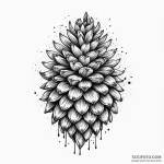 Pine cone with each scale perfectly detailed,… — эскиз тату (№1750555231_1, 22.06.2025 01:20) — Tatufoto.com