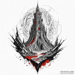 Vortex beneath shattered spire, concept art f… — эскиз тату (№1750555936_0, 22.06.2025 01:32) — Tatufoto.com