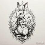 The white rabbit from alice in wonderland, ta… — эскиз тату (№1750556745_0, 22.06.2025 01:45) — Tatufoto.com