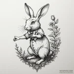 The white rabbit from alice in wonderland, ta… — эскиз тату (№1750556745_1, 22.06.2025 01:45) — Tatufoto.com