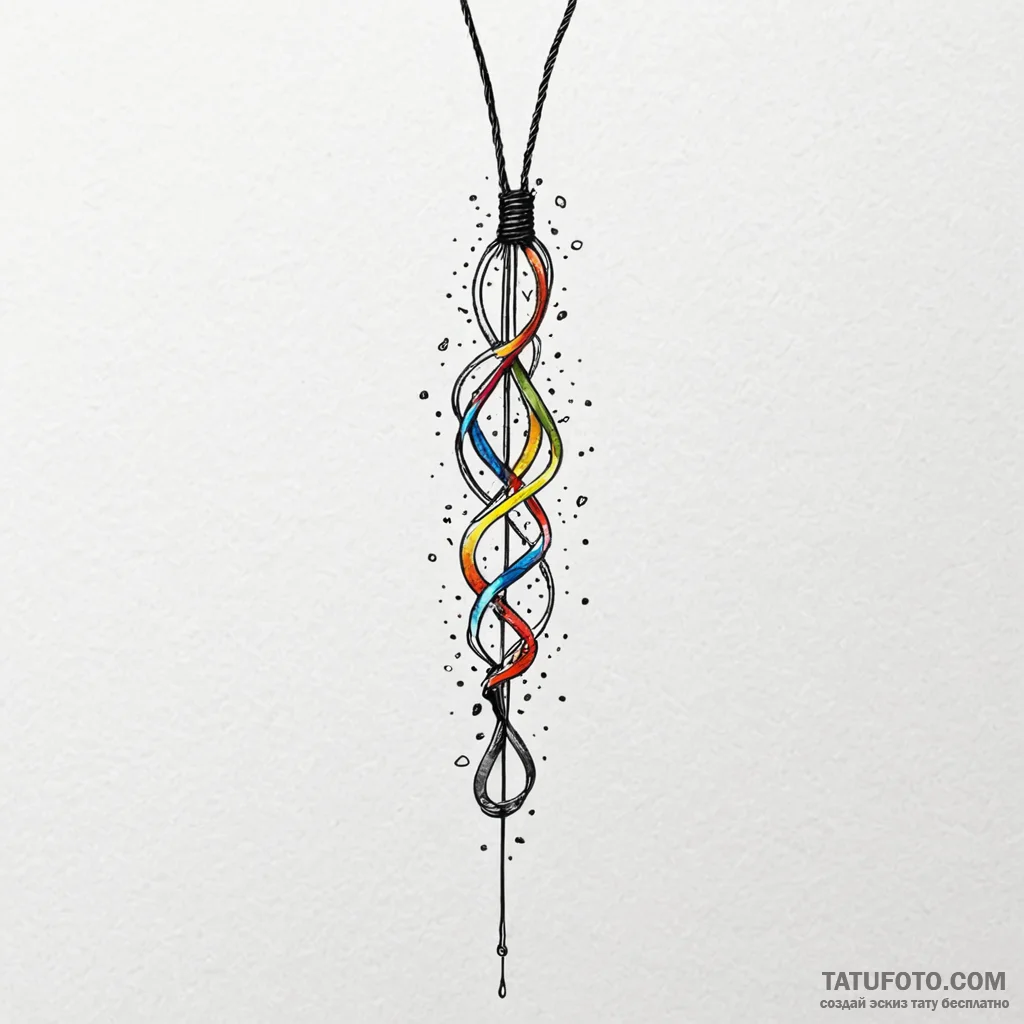 Unplugged cord, dangling, tattoo drawing outl... - эскиз тату (№1750556837_0, 22.06.2025 01:47) — Tatufoto.com
