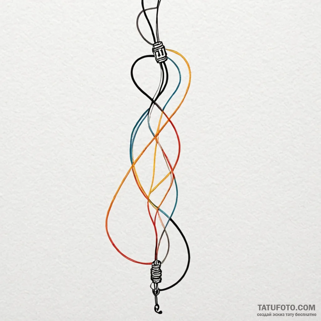 Unplugged cord, dangling, tattoo drawing outl... - эскиз тату (№1750556837_1, 22.06.2025 01:47) — Tatufoto.com