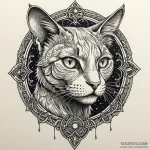 Apocalyptic cat with bionic limbs, tattoo ske… — эскиз тату (№1750556926_0, 22.06.2025 01:48) — Tatufoto.com