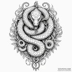 Serpent’s head splitting into two (amphisbaen… — эскиз тату (№1750557618_1, 22.06.2025 02:00) — Tatufoto.com