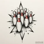 A classic bowling alley lane, polished,, tatt… — эскиз тату (№1750557785_0, 22.06.2025 02:03) — Tatufoto.com
